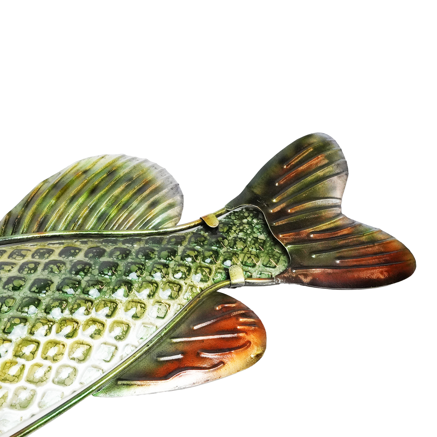 Eurocatch Snoek & Baars Wanddecoset - Muurdecoratie - 90cm - 3-D Metaal en Glas - Kunst - Cadeau Tip