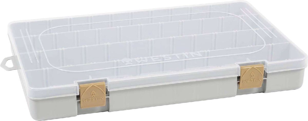 Westin W3 Tackle Box - Medium - Grey/Clear - 27.5x18.5x4.5cm