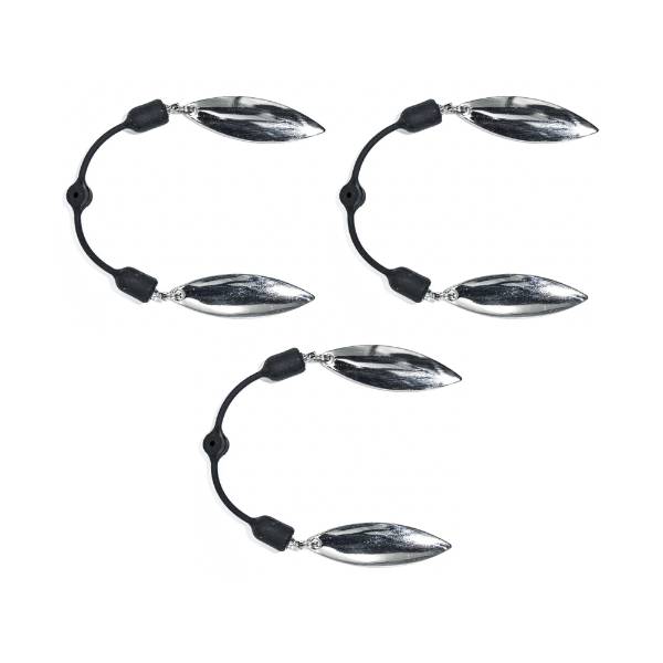 Tackle Porn Double Wing Attractor | Silver | 3 Stuks