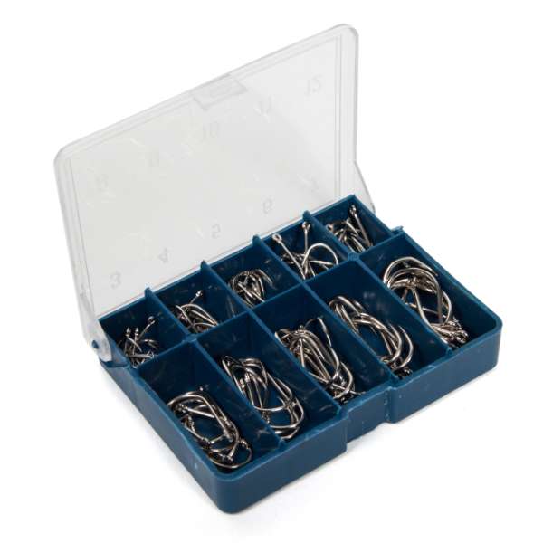 FISH-XPRO Vishaken met oogje | Assortiment | 80 stuks in doos