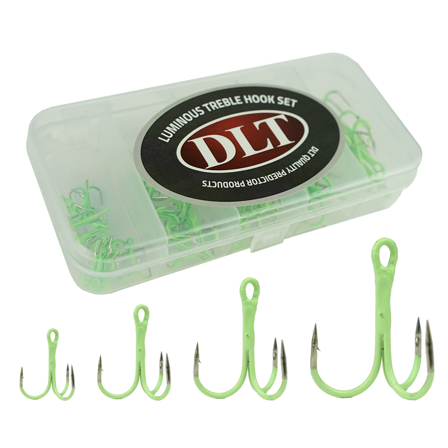 DLT Luminous Treble set 40pcs Size 10 till 12 - Lichtgevende Dreggen Set