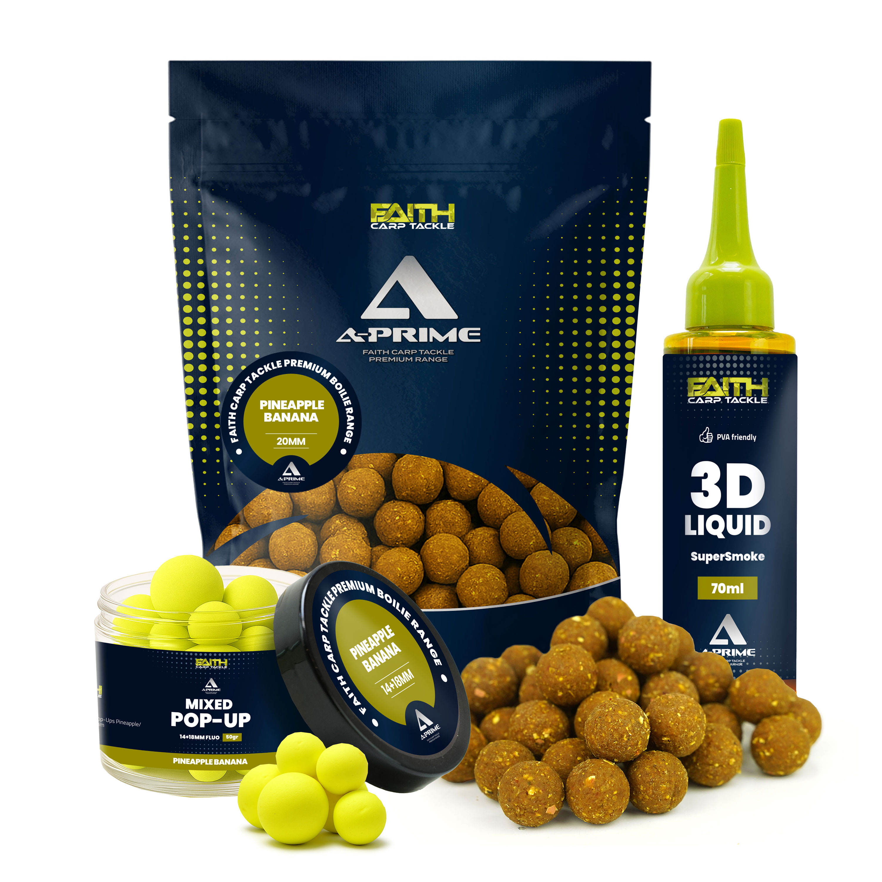 Faith A-Prime Boilie combi deal - Pineapple/Banana