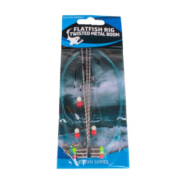 Eurocatch Fishing Flatfish Rig Twisted Metal Boom 3-Hooks | Maat 4