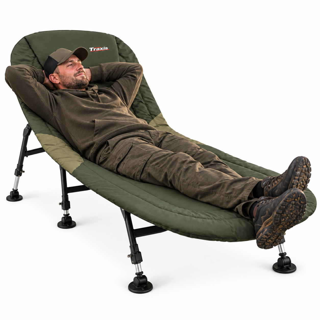 Traxis Flat Bed 6-Leg  - Kampeerbed - Karper stretcher - 6 poten  