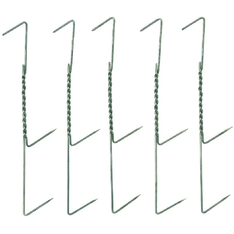 X2 RVS Rookhaak Dubbel | 5 stuks