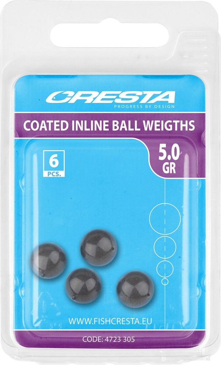 Cresta Coated Inline Ball Weights - 7g