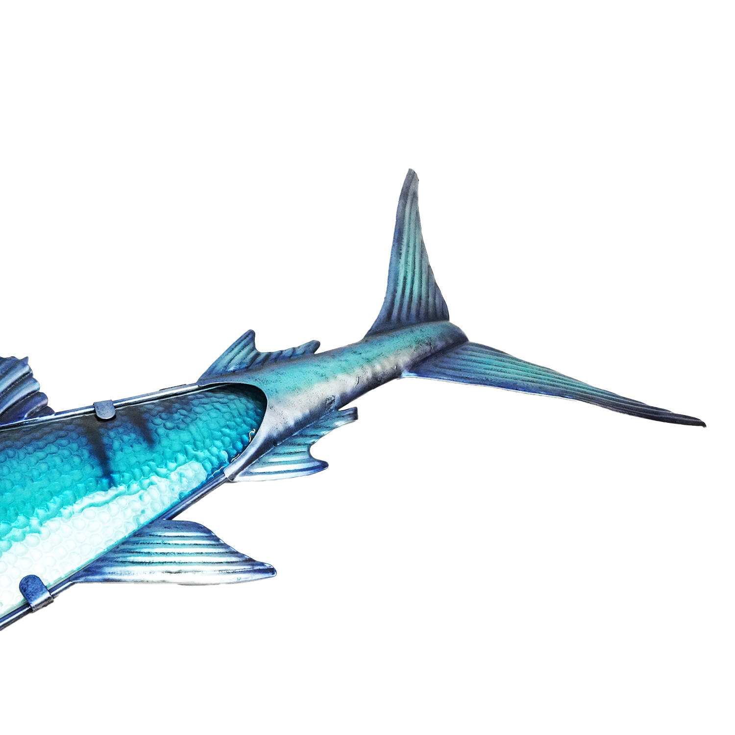 Eurocatch  Big Game Wanddecoset - Tonijn Dorado Sailfish Marlijn -  4 stuks - Muurdecoratie - 110cm - 3-D Metaal en Glas - Kunst - Cadeau Tip