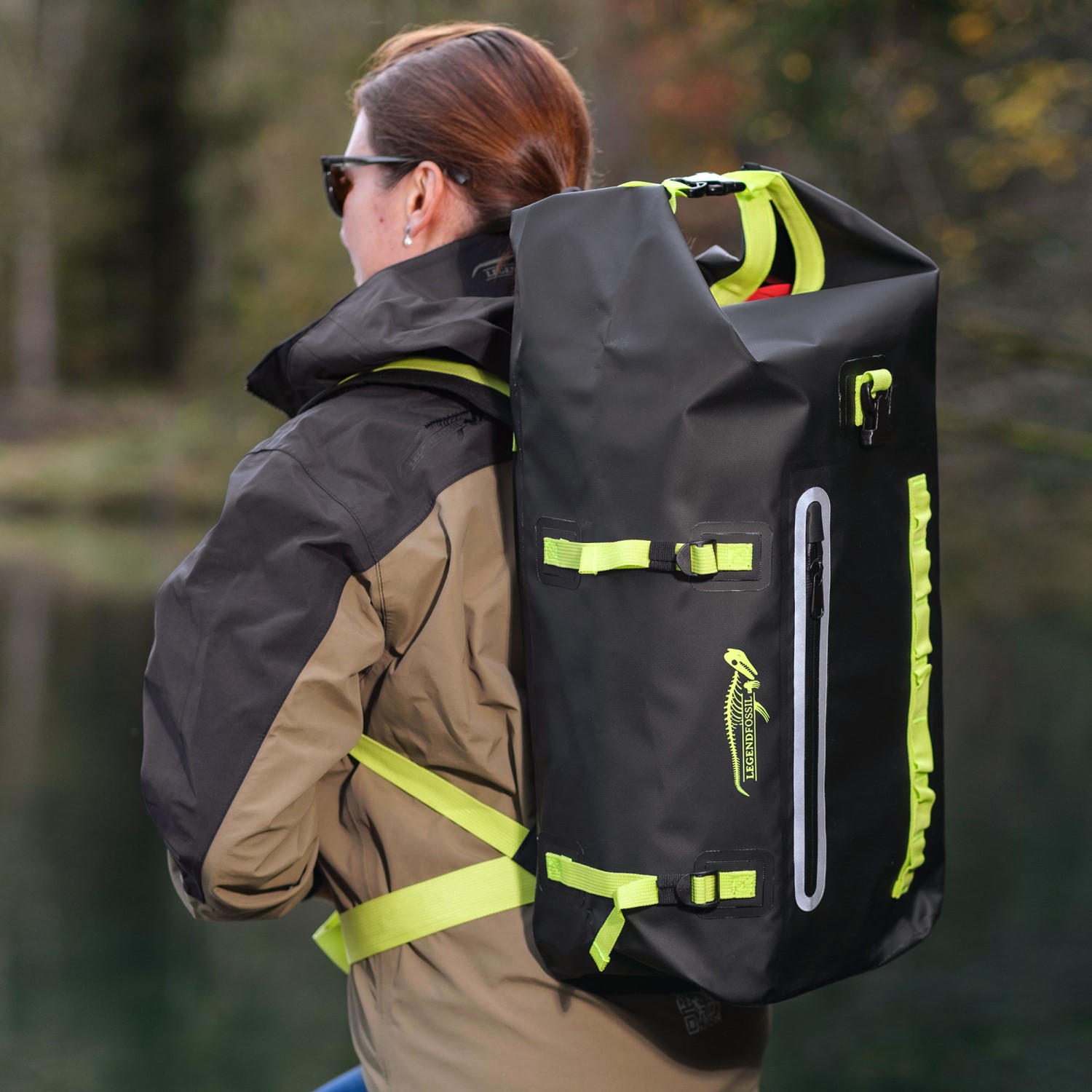 Legendfossil - Waterproof - Rucksack Fjord - 30L - Black - Waterdicht - Rugzak - Backpack - Zwart