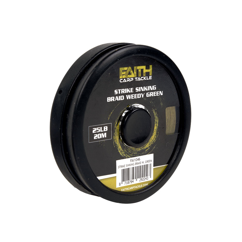 Faith Strike Sinking Braid- Onderlijn Materiaal - Weedy Green - 25lb - 20m