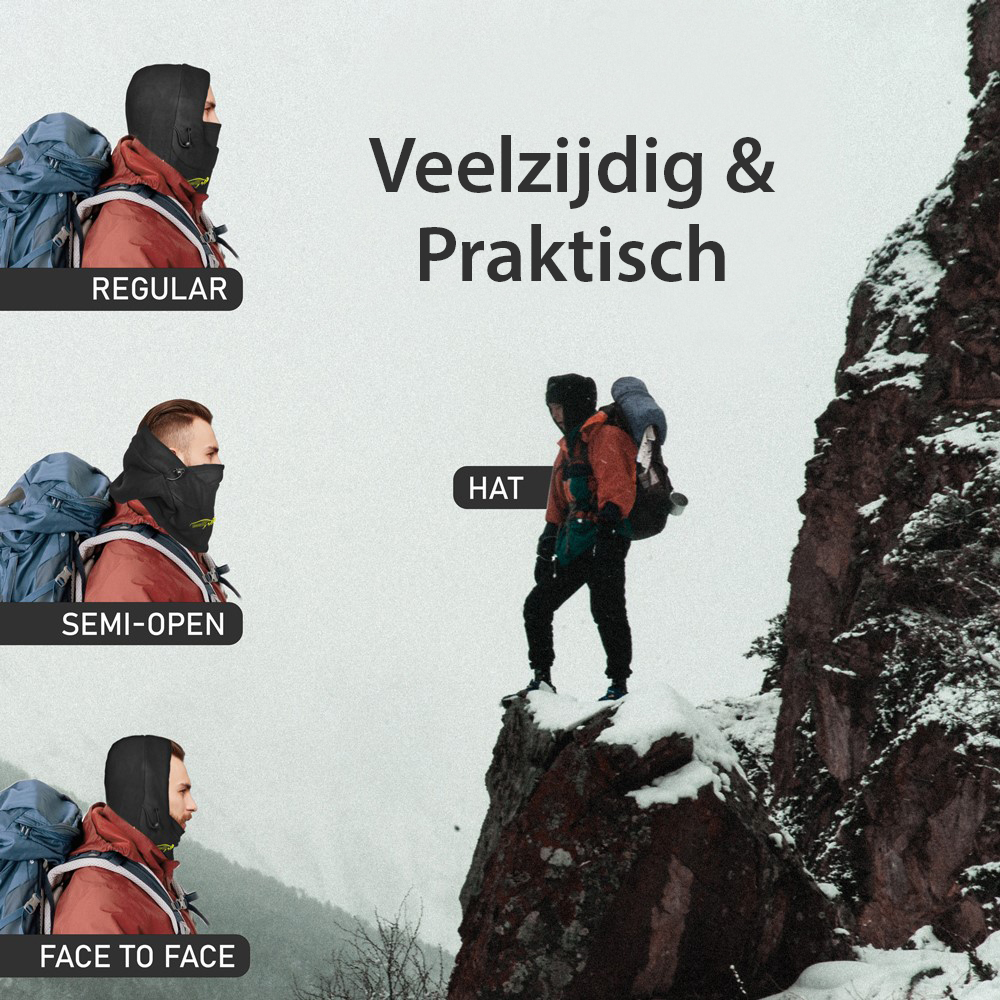 Legendfossil Fleece Balaclava Black -  Bivakmuts 