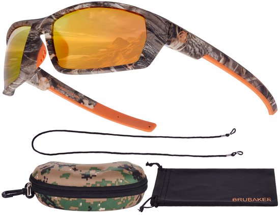 BRUBAKER | Zonnebril |Polariserend | Camouflage Zonnebril | incl. Koker