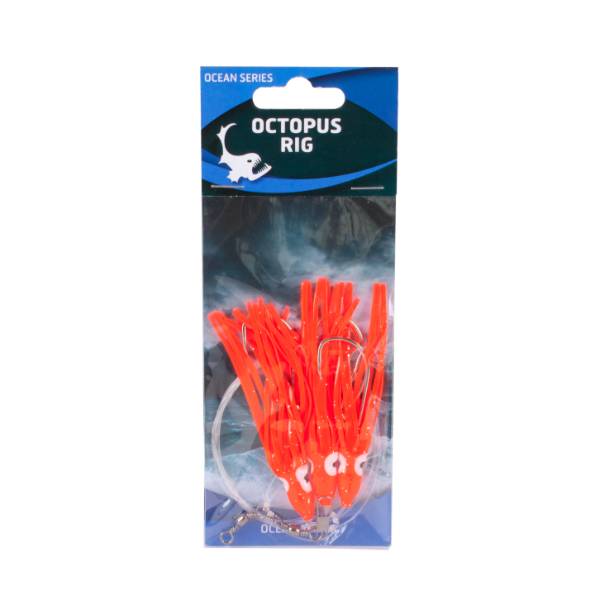 Eurocatch Fishing Octopus Rig 3 Haaks | Red/White | Onderlijn | 5/0