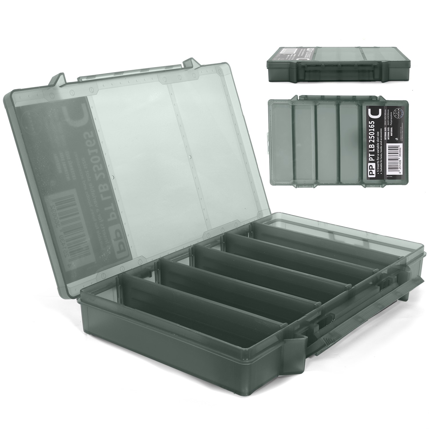 Eurocatch Pro-Tackle LureBox- Viskoffer - 25G Verticaal 25x16x3,6cm Grey 