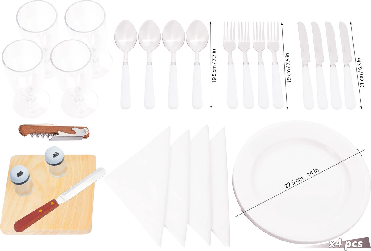 Brubaker | picknickrugzak | 4 personen | 28,5 x 42,5 x 19 |  31- Delen | Bruin | Picknickset 