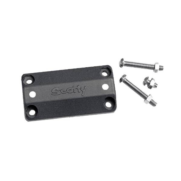 Scotty Rail Mounting Adapter Black, 7/8 1 Square / Round Rail u
