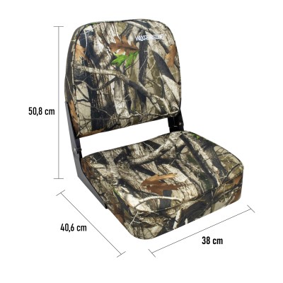 Waterside Captain Premium Boatseat Highback | Realtree/Camou | Bootstoel