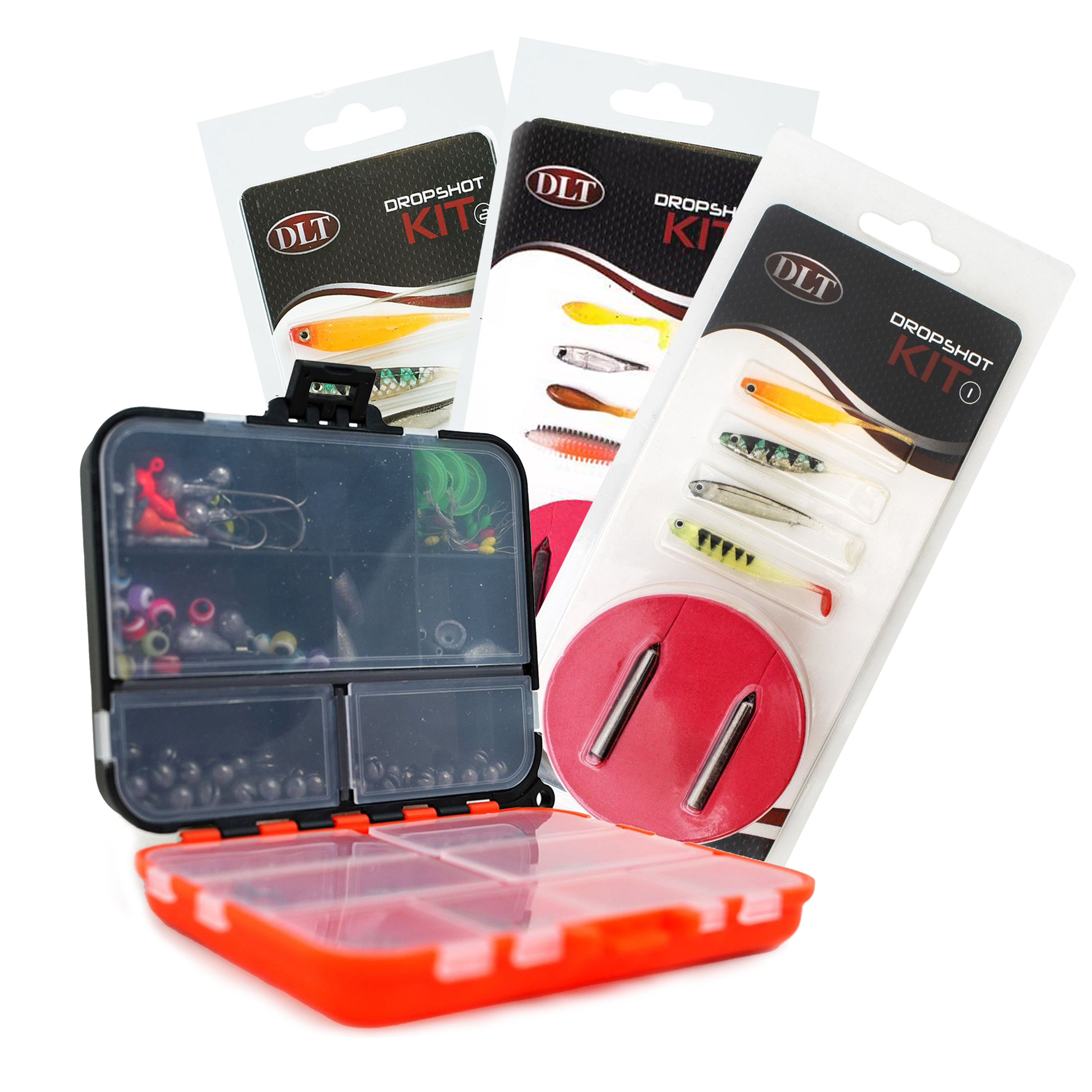 Eurocatch Dropshot compleet kit - Haken - Lood - Kunstaas - Tacklebox - Visset - Dropshotvissen