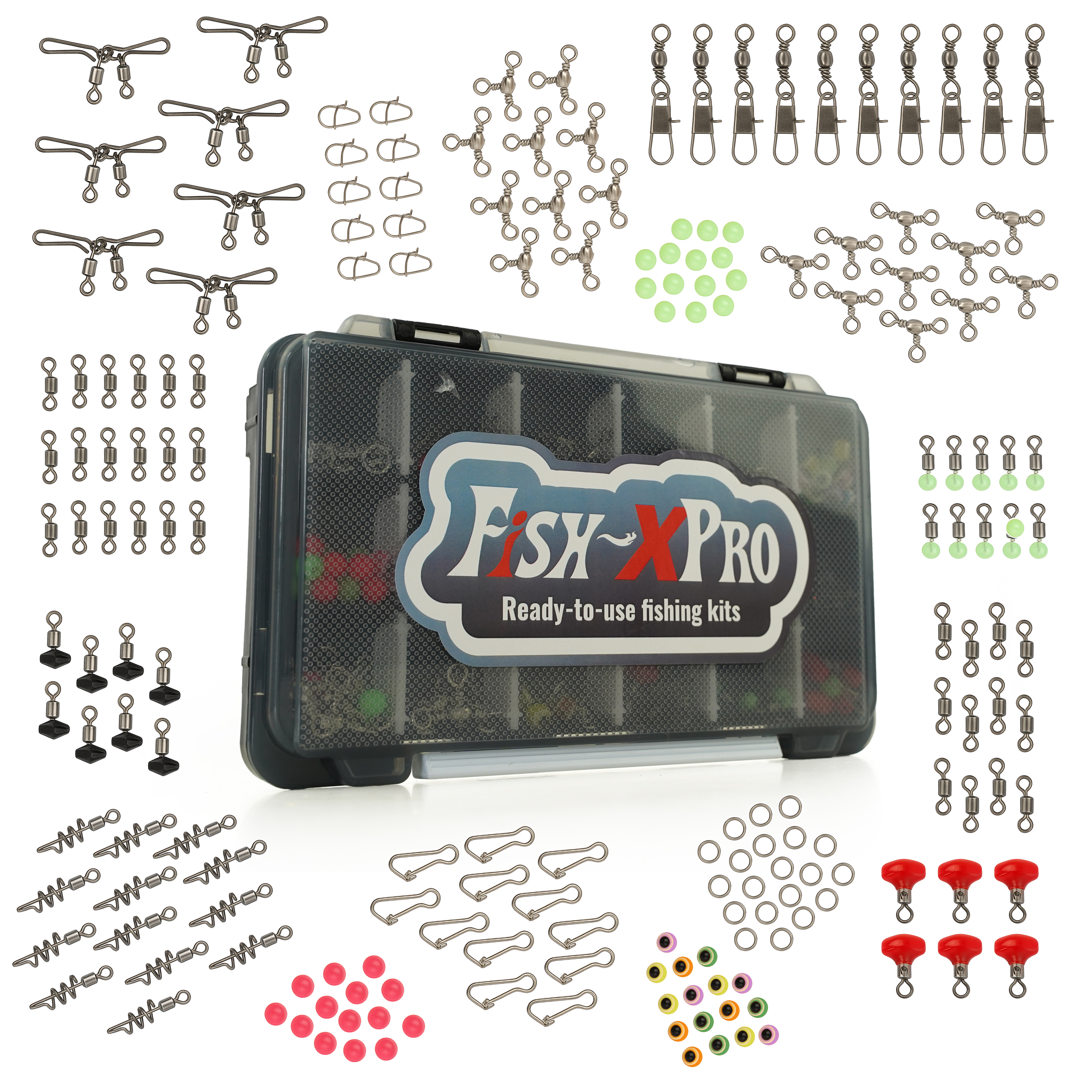 Fish-Xpro Fishing Terminal Tackleset 236-Delig - Hengelsport Accessoires Set - Wartels - VisHaakjes - loodjes - Dobbers - Incl Tackle Box
