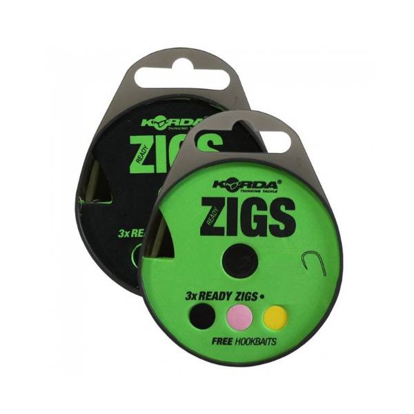 Korda Ready Zigs Barbless | 240cm | Haakmaat 10| 3st.