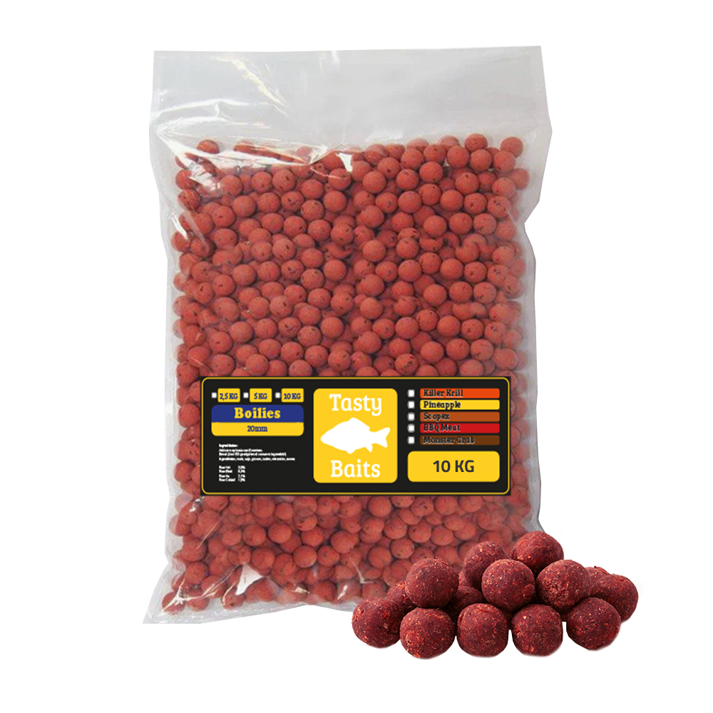 Tasty Baits Strawberry 10kg - Aardbei  - Boilie - 20mm