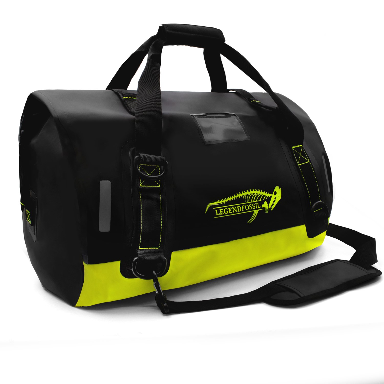 Legendfossil - Waterproof Bag - Sjømat - 30L - Black - Duffel - Waterdicht - Drybag - Zwart Geel
