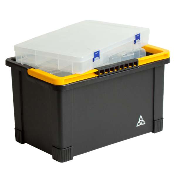 Eurocatch Fishing Plastic Emmer met Tackleboxen | Viskoffer incl. 4x tackle box