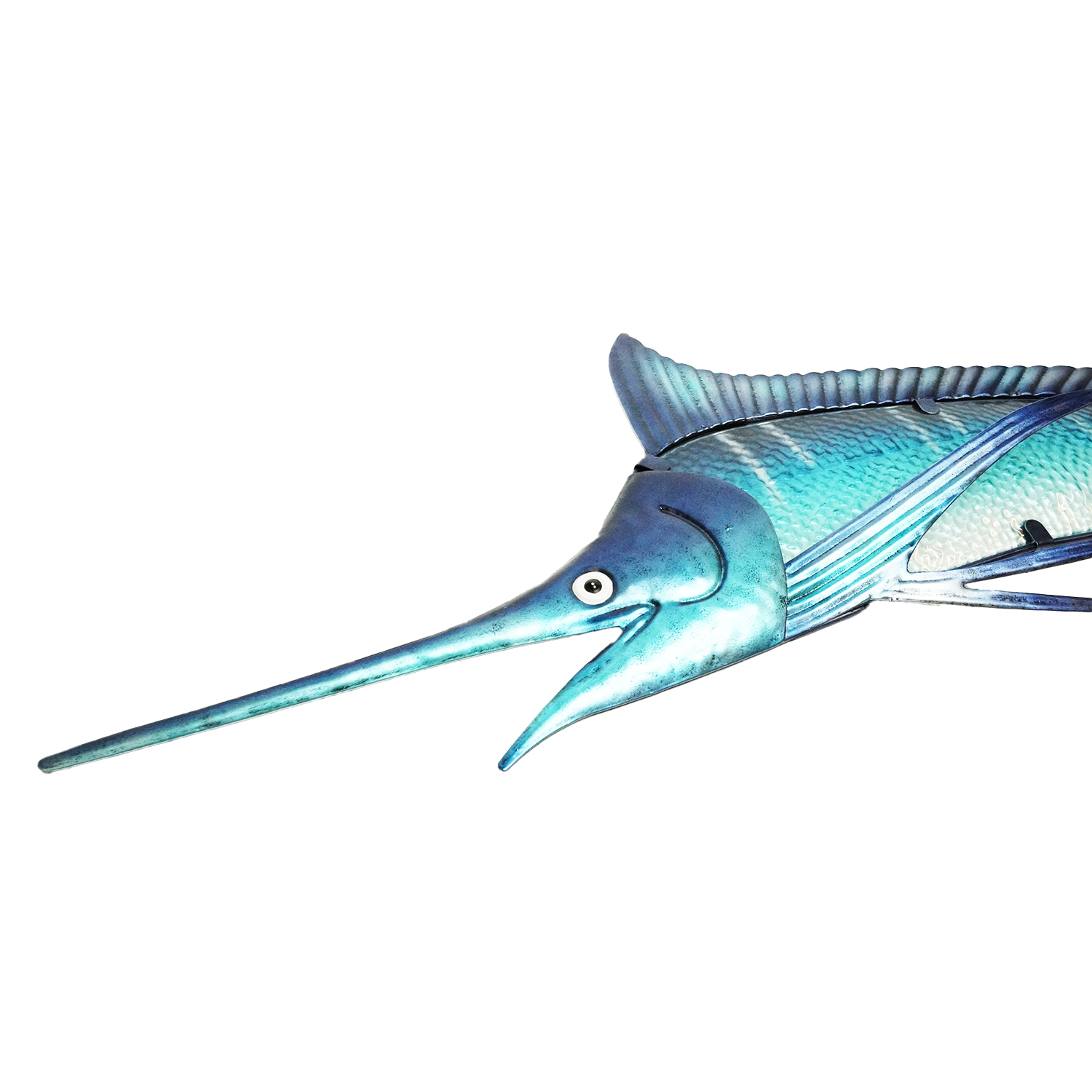 Eurocatch  Big Game Wanddecoset - Tonijn Dorado Sailfish Marlijn -  4 stuks - Muurdecoratie - 110cm - 3-D Metaal en Glas - Kunst - Cadeau Tip